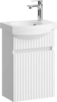 Produktbild von Waschtischunterschrank mit Waschbecken Wega 40 cm Weiß matt
