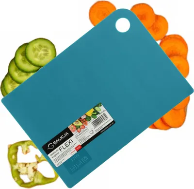 Obrázek produktu pro Plastové prkénko na krájení tyrkysové Flexi 34x24 cm