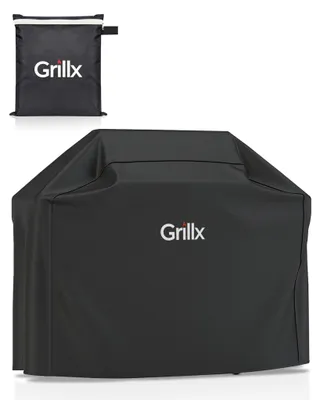 Produktbild von GrillX Barbecue Abdeckhaube - 170 x 61 x 117 cm - Wasserdichte BBQ Schutzhülle mit Kordelzug - BBQ Zubehör, KI-generiertes Bild