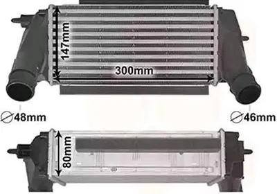 Produktbild von VAN WEZEL 18014702 Ladeluftkühler LLK für FORD Fiesta Mk6 Schrägheck (JA8, JR8) Turbo Intercooler