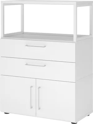 Produktbild von bümö flexi Aktenschrank mittel Regal mit Schubladen - Nachbildung: Weiß