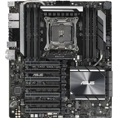Produktbild von ASUS WS C422 SAGE/10G - Motherboard - SSI CEB - LGA2066 Socket - C422 Chipsatz - USB 3.1 Gen 1, USB-C Gen2, USB 3.1 Gen 2 - 2 x 10 Gigabit LAN - HD Audio (8-Kanal)