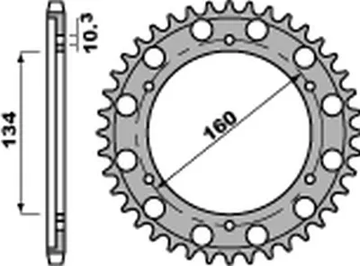 Produktbild von Hinteres Ritzel 4399 41 C45 Für Honda Cbr 1000 Rr '04-'16, Vtr 1000 Sp1/Sp2 '00-'06 (Jtr1306.41) (Kette 530)
