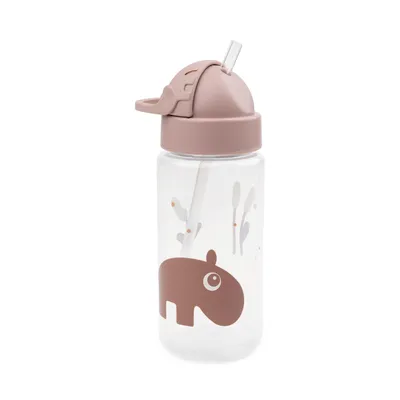 Produktbild von Trinkflasche mit Strohhalm in Rosa