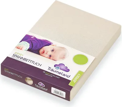 Produktbild von Träumeland Spannbetttuch Jersey, beige, 40 x 90 cm Beige 40 x 90 cm