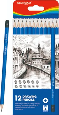 Produktbild von Ceruzka na skicovanie KEYROAD 8,8 x 21,4 x 0,9 cm, 12 ks