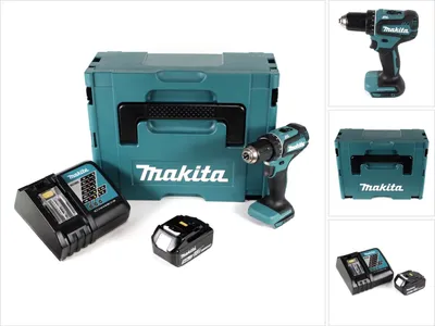 Produktbild von Makita DDF 485 RT1J Akku Bohrschrauber 18V 50Nm im Makpac + 1x 5,0 Ah Akku + Ladegerät