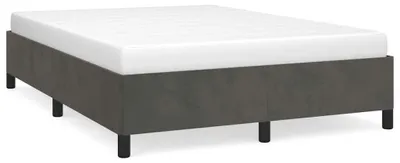 Produktbild von vidaXL Bettgestell ohne Matratze Dunkelgrau 137x190 cm Samt