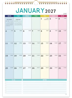 Produktbild von Wandkalender 2025, Maandoverzicht, 43 x 30 cm, mit großen Schreibblöcken für Notizen