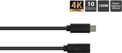 Immagine prodotto di Alcasa 2831-CV005S Cavo USB USB 3.2 Gen 2 (3.1 Gen 2) 0,5 m USB C Nero