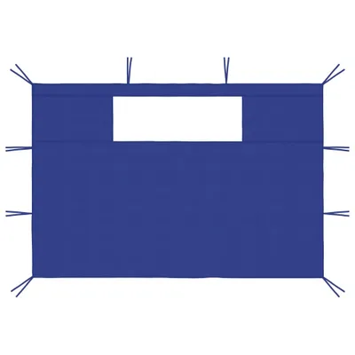 Image de vidaXL Parois latérales du pavillon avec fenêtres 2 pcs. Bleu