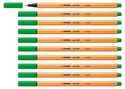 Produktbild von Fineliner - STABILO point 88 - 10er Pack - hellgrün