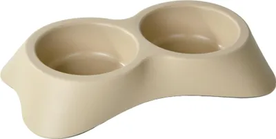 Obrázek produktu pro Dvojmiska pro psa, 2 x 500 ml, Ø 16 cm, béžová