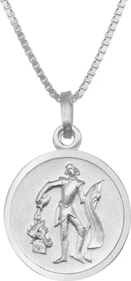 trendor 41450 Halskette mit St. Florian Anhänger Ø 16 mm 925 Silber 1