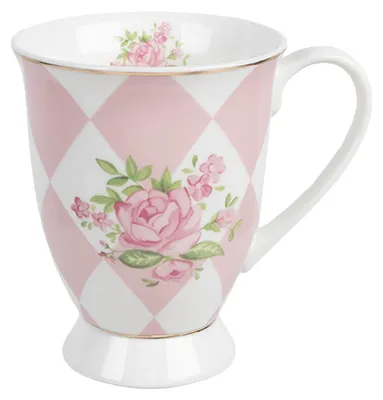Image de Clayre & Eef Tasse 300 ml rose blanc porcelaine roses