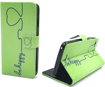Produktbild von Handyhülle Tasche für Handy Wiko Lenny  Be Happy Grün