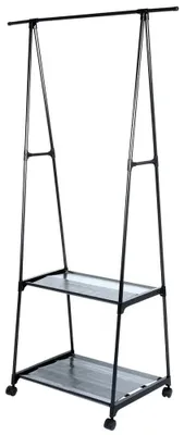 Image de Porte-vêtements - Porte-vêtements sur roulettes - Métal - Noir - 88 x 44 x 160 cm
