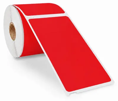 Produktbild von Dymo 99014 Rote kompatible Etiketten - 101 mm x 54 mm - 220 Etiketten - Permanent - S0722430 - Rot, KI-generiertes Bild
