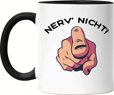 Produktbild von Nerv Nicht! Tasse Schwarz Büro-Tasse Kollegen Chef Geschenkidee für Kollege Kollegin