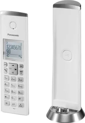 Image de Panasonic KX-TGK220 - Téléphone sans fil - répondeur avec identification de l'appelant - DECT\GAP - fonction d'appel tridirectionnel - blanc