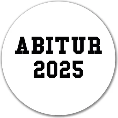 Produktbild von Huuraa Aufkleber Abitur 2025 ABI 10cm rund Sticker Geschenkidee