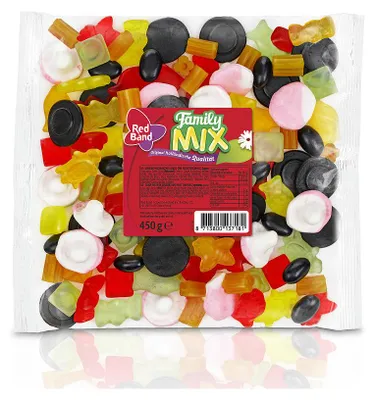 Image de Red Band Family Mix mélange coloré avec de la délicieuse réglisse 450g