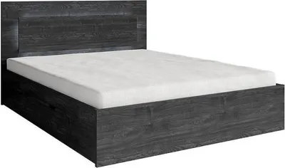 Obrázek produktu pro Manželská postel se šuplíky 160x200 RIONERO - jasan portland tmavý + LED osvětlení