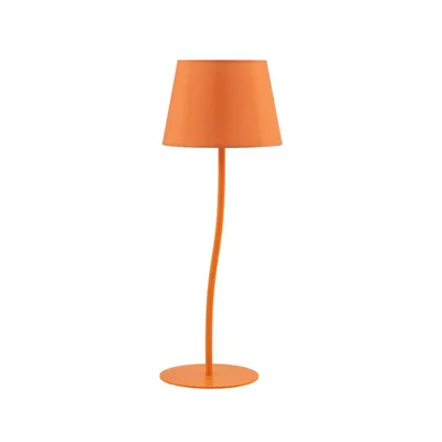 Obrázek produktu pro Lampička do dětského pokoje stolní kovová látková E27 37 cm vysoká oranžová