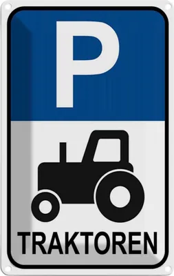 Produktbild von vianmo Blechschild 30x20 cm Parkplatz Traktor Parkplatzschild