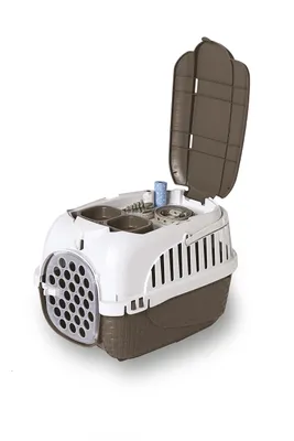 Produktbild von Bama 19020, Fester Transportbox, Hund, Frontlader, Braun, Weiß, Einfarbig, Kunststoff
