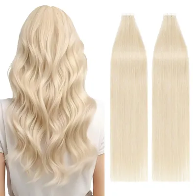 Zdjęcie produktu dla Pasemka do przedłużania włosów - 40 sztuk - 45 cm - blond