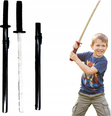 Produktbild von Lolex | Spielzeugschwert - Mit Schwarzem Schnurumschlag - Holzkatana - 53 Cm