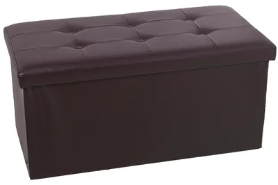 Zitzak aus Kunstleder, braun, 38 x 77 x 38 cm