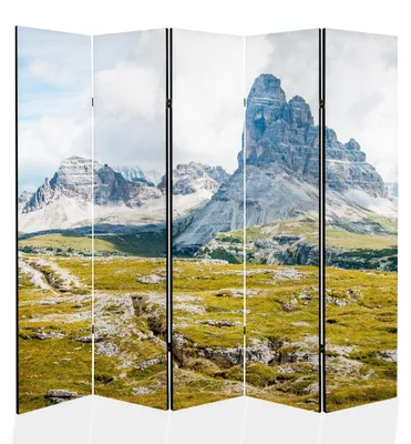 Produktbild von framed concept - Paravent Raumteiler Holz 225x172 cm, 5-teilig einseitig, Sichtschutzwand