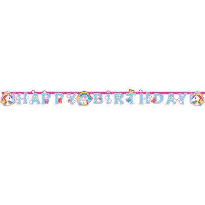 Produktbild von Amscan Riethmüller Partykette Girlande Happy Birthday Einhorn Papier