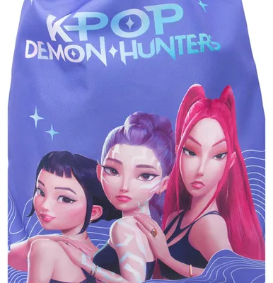 Produktbild von Turnbeutel Kinder KPOP Demon Hunters Huntrix Sportbeutel Schuhbeutel Lila