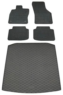 Rigum Gummi Fußmatten + Kofferraumwanne im Set für Skoda Octavia 4 Limo + Kombi