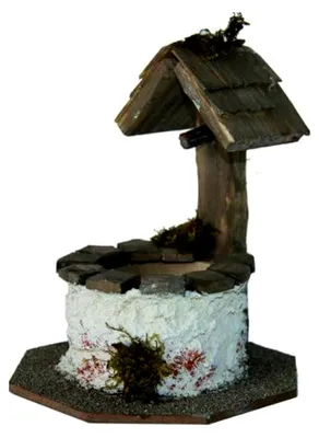 Produktbild von Krippenzubehör, runder Brunnen, Höhe 9 cm