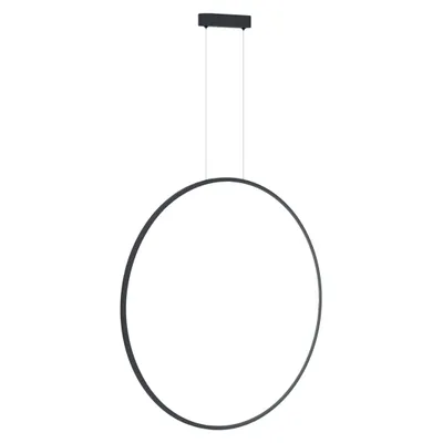 Produktbild von Schwarze Ring-Badezimmer-Pendelleuchte Saturno LED 46W Milagro