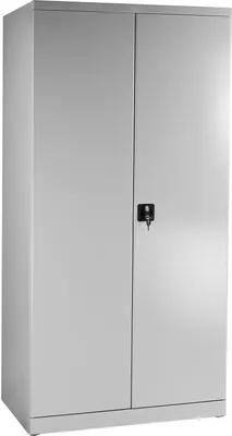 Produktbild von ADB Flügeltürenschrank mit 4 Fachböden (BxHxT) 950 x 1950 x 600 mm Lichtgrau