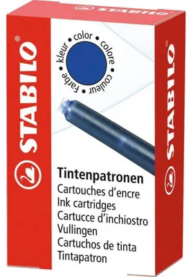 Obrázok produktu pre STABILO 5/0-041, Modrá, Modrá, Plniace pero, 6 kusov, 27 mm, 43 mm