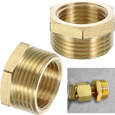 Imagen del producto de 2 adaptadores de latón, racores roscados para tuberías, para bombas de agua