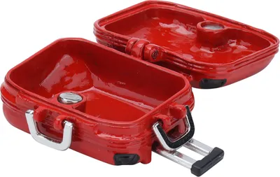 Immagine prodotto di Mini valigia da viaggio, simpatica simulazione di vita delle bambole per la casa delle bambole, rosso