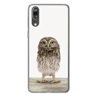 Produktbild von MuchoWow® Handyhülle Schutzhülle Hülle für Huawei P20 Eule - Braun - Eulenküken - Kinder - Jungen - Mädchen Silikon Softcase Handy Hülle - Hardcover