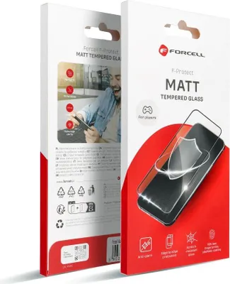 Image de Forcell Verre mat trempé - compatible avec Iphone XR / 11 noir