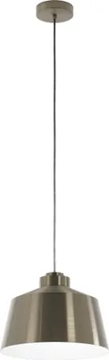Produktbild von EGLO Hängelampe Southery, Esstisch Pendelleuchte 1-flammig, elegante Esszimmerlampe aus brüniertem und weißem Metall, Hängeleuchte mit E27 Fassung