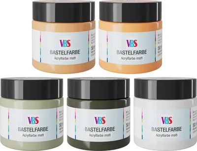 Produktbild von VBS Bastelfarben-Set "Nature", 5 x 50 ml
