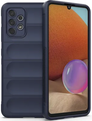 Produktbild von Samsung A32 4G Hülle, Weich TPU Silikon Stossfest Anti-rutsch Schutzhülle für Samsung Galaxy A32 4G Dunkelblau