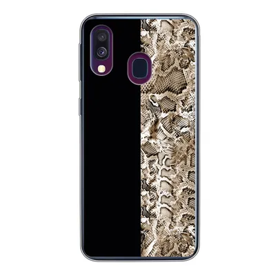 Produktbild von MuchoWow® Handyhülle Schutzhülle Hülle für Samsung Galaxy A40 Schlange - Tiermuster - Braun Silikon Softcase Handy Hülle - Handy-Tasche