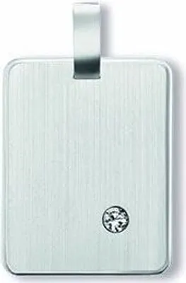 Produktbild von Anhänger Gravurplatte Zirkonia 925/- Silber rhodiniert